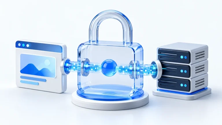 Как работает SSL-сертификат — тематическая иллюстрация